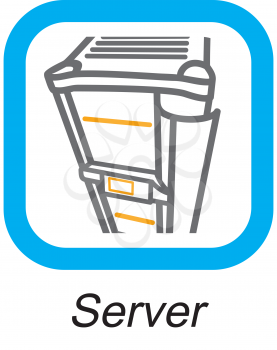 Royalty Free Clipart Image of a Server Button