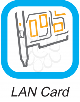 Royalty Free Clipart Image of an LAN Card
