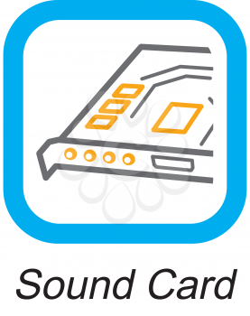 Royalty Free Clipart Image of a Sound Card