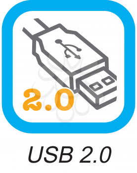 Royalty Free Clipart Image of a USB 2.0