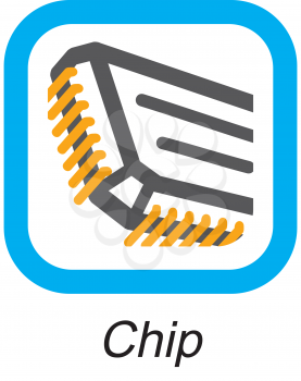 Royalty Free Clipart Image of a Chip