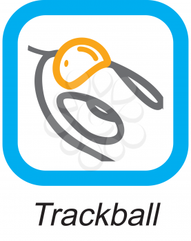 Royalty Free Clipart Image of a Trackball