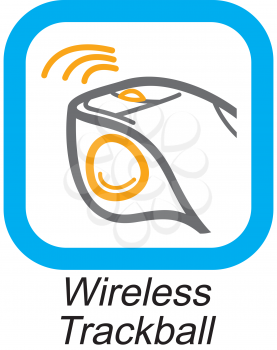 Royalty Free Clipart Image of a Wireless Trackball