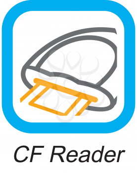 Royalty Free Clipart Image of a CF Reader