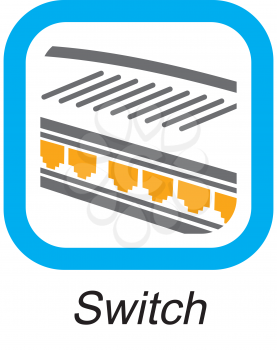 Royalty Free Clipart Image of a Switch Button
