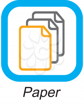Royalty Free Clipart Image of a Paper Button