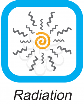 Royalty Free Clipart Image of a Radiation Button
