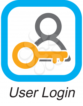 Royalty Free Clipart Image of a User Login Button