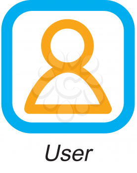 Royalty Free Clipart Image of a User Button