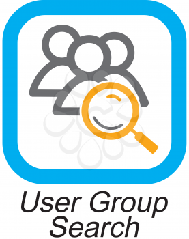 Royalty Free Clipart Image of a User Group Search