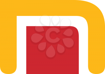 Royalty Free Clipart Image of a Yellow and Red Design