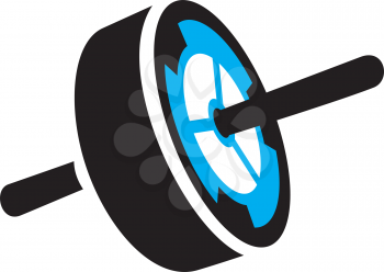 Royalty Free Clipart Image of an Exercise Wheel