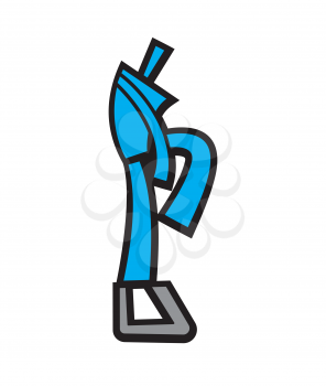 Royalty Free Clipart Image of a Person Doing Step Aerobics