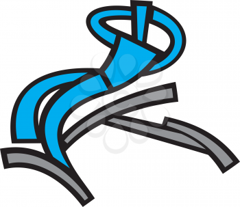 Royalty Free Clipart Image of a Person Exercising