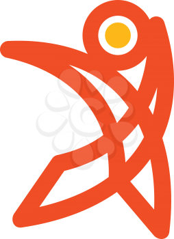 Royalty Free Clipart Image of an Orange Design