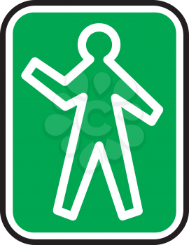 Royalty Free Clipart Image of a Person on Green