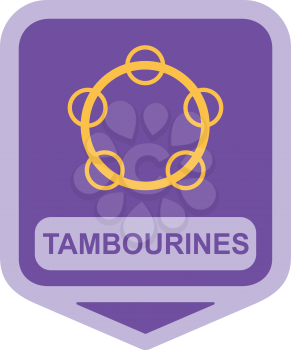 Royalty Free Clipart Image of a Tambourines Icon
