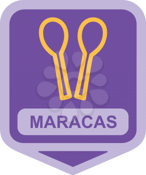 Royalty Free Clipart Image of a Maracas Icon