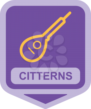 Royalty Free Clipart Image of a Citterns Icon