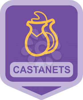 Royalty Free Clipart Image of a Castanets Icon