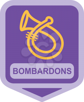 Royalty Free Clipart Image of a Bombardons Instrument