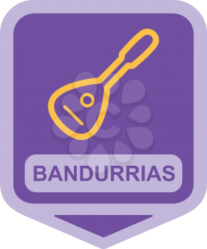 Royalty Free Clipart Image of a Bandurrias Icon