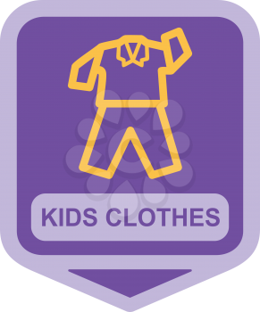 Royalty Free Clipart Image of Kids Clothes