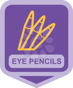 Royalty Free Clipart Image of Eye Pencils