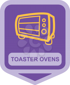 Royalty Free Clipart Image of a Toaster Oven
