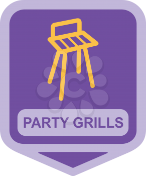 Royalty Free Clipart Image of a Party Grill