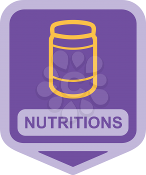 Royalty Free Clipart Image of a Nutritional Supplement