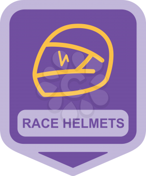 Royalty Free Clipart Image of a Race Helmet