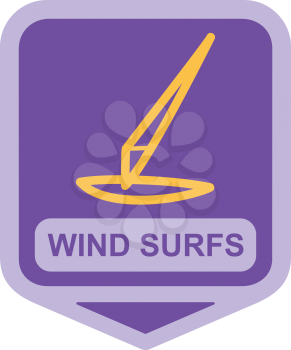 Royalty Free Clipart Image of a Wind Surfer
