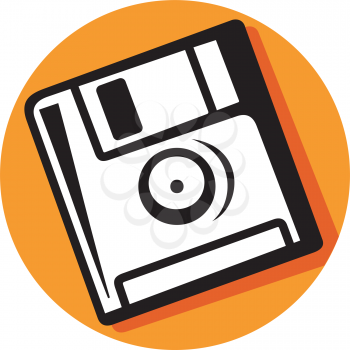 Royalty Free Clipart Image of a Floppy Disk