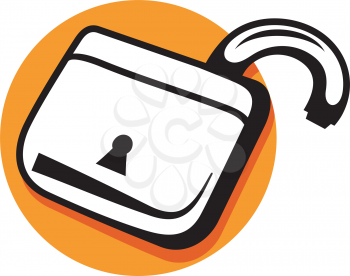 Royalty Free Clipart Image of a Lock