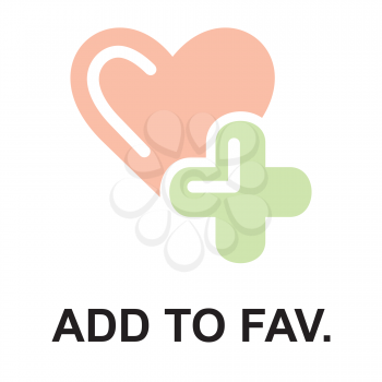 Royalty Free Clipart Image of an Add to Favourite Button