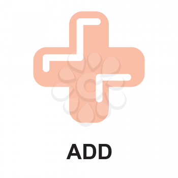 Royalty Free Clipart Image of an Add Button