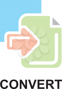 Royalty Free Clipart Image of a Convert Button