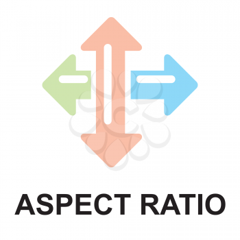 Royalty Free Clipart Image of an Aspect Ratio Button