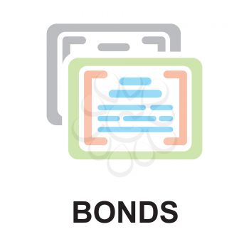 Royalty Free Clipart Image of a Bonds Button