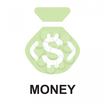 Royalty Free Clipart Image of a Bag of Money