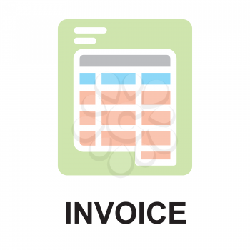 Royalty Free Clipart Image of an Invoice Button