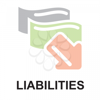 Royalty Free Clipart Image of a Liabilities Button