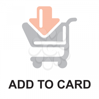 Royalty Free Clipart Image of an Add to Card Button