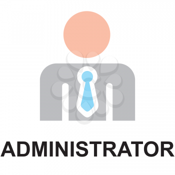 Royalty Free Clipart Image of an Administrator Button