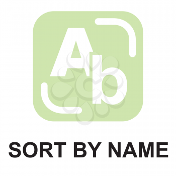 Royalty Free Clipart Image of a Sort by Name Button