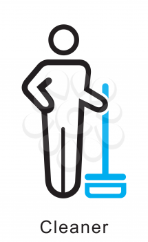 Royalty Free Clipart Image of a Cleaner