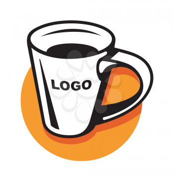 Royalty Free Clipart Image of a Mug With a Spot for a Logo