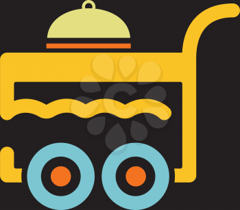Royalty Free Clipart Image of a Food Cart