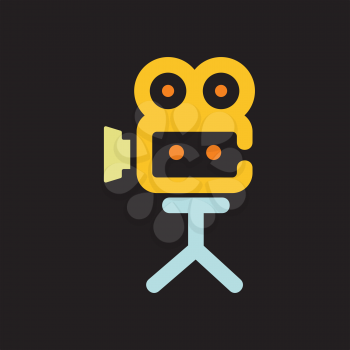 Royalty Free Clipart Image of a Movie Camera